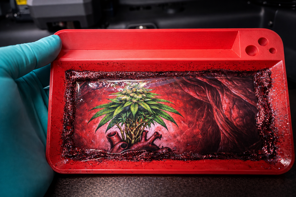 Heart Bloom Rolling Tray